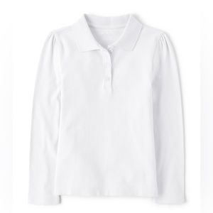 NWT CHILDREN’S PLACE Girls Uniform Pique Polo White SIZE 14(XL)